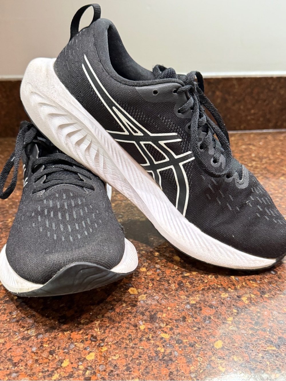 ASICS Black and White Running Sneakers